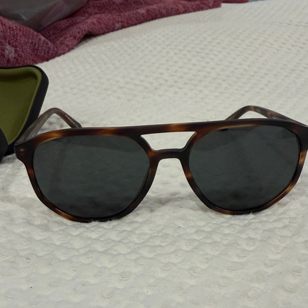 KREWE Tortoise Shell Aviator Sunglasses